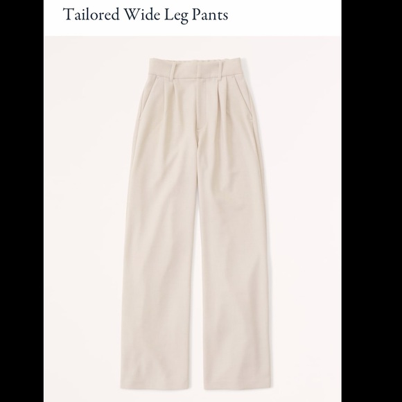 NWT❗️A&F Light Brown Tailored Wide Leg Trouser Pant